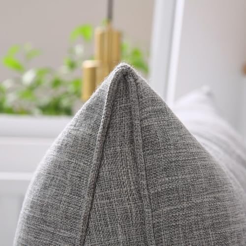 Headboard Wedge Pillow for Single/Twin/Queen/King Bed, Large Cotton Linen - Image 5