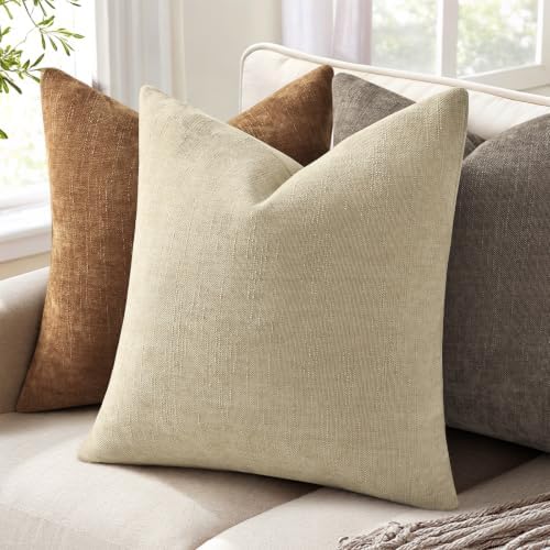 decorUhome Chenille Decorative Throw Pillow Covers 24x24 Set of 2 - Image 4