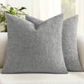 MIULEE Couch Pillow Covers Textured Chenille Home Decor 24x24 Medium Grey by MIULEE