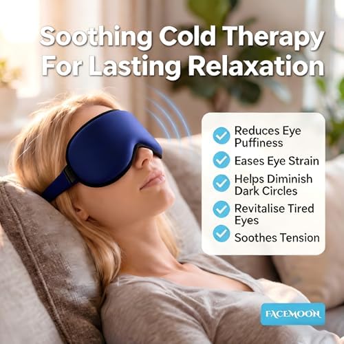 3D Cooling Gel Sleep Mask: 6oz Weighted Blackout Eye Mask - Image 4