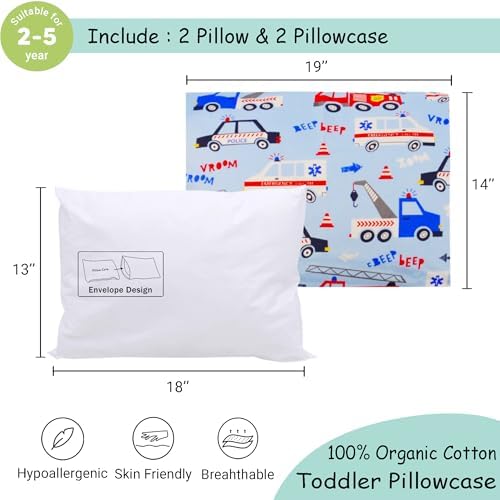 ZPECC Toddler Pillow with Pillowcase 2 Pack - Image 2