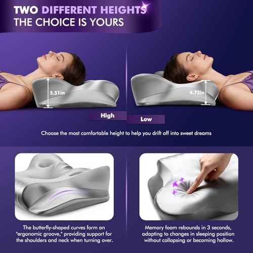 Dayme Orthopedic Memory Foam Pillows – Cooling Cervical Neck Pillow - Image 4