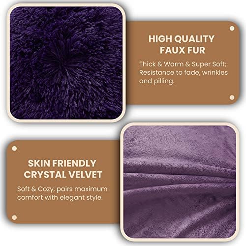 MEGO Luxury Fluffy Faux Fur Body Pillow Cover 20"x54" - Image 6
