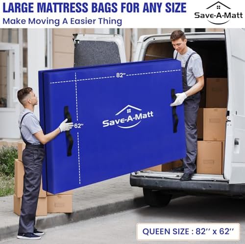 2PC Mattress Bags for Moving, Extra Thick Waterproof Mattress Cover - Image 4