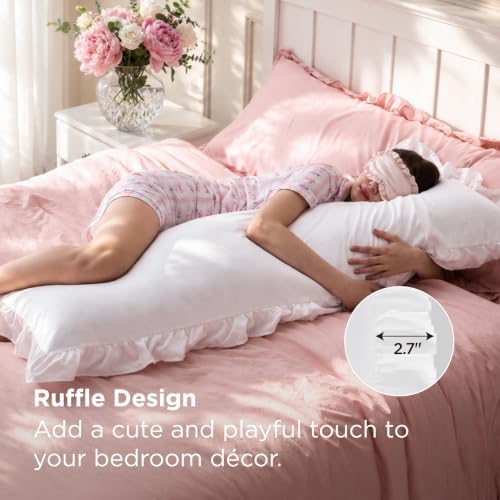 Bedsure Ruffle Body Pillow Cover - Image 3