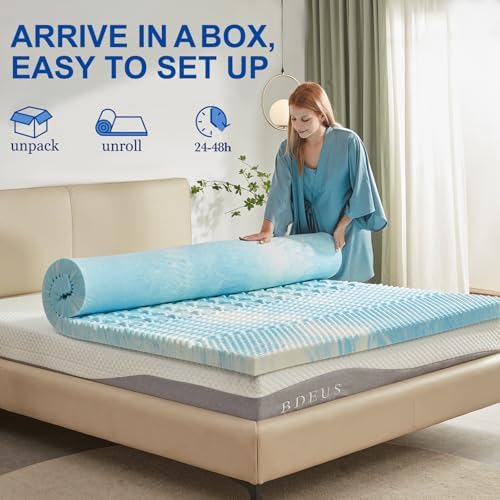 SINWEEK Mattress Topper 5-Zone Memory Foam Mattress Topper Pressure Relieve - Image 5