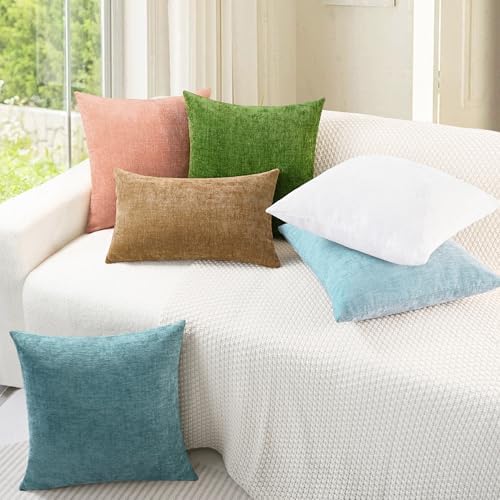 CaliTime Decorative Throw Pillow Covers 20 X 20 Inches Light Blue Grey - Image 4