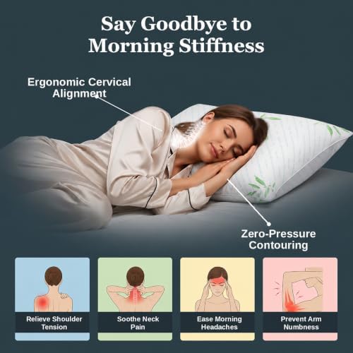 Cooling Hybrid Bed Pillows for Sleeping Standard/Full Size Set of 2 - Image 5