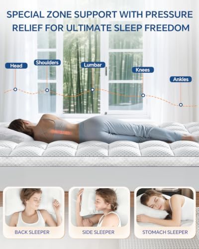 BEDELITE Dual Layer Full Size Memory Foam Mattress Topper - Image 5
