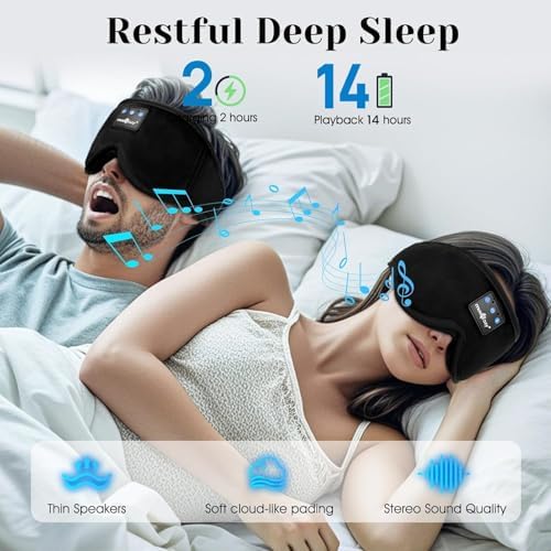 MUSICOZY 3D Sleep Headphones Bluetooth 5.4 Sleep Mask - Image 5