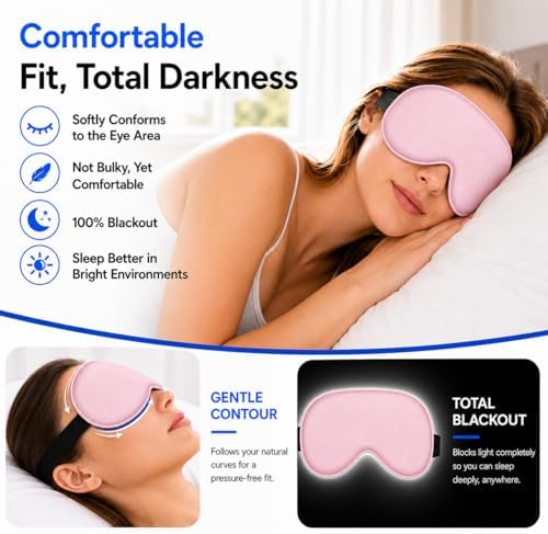 Cooling Sleep Mask with Mulberry Silk Surface & Removable Gel Pack - Image 5