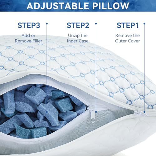 Cooling Adjustable Standard Pillows 2 Pack - Image 5