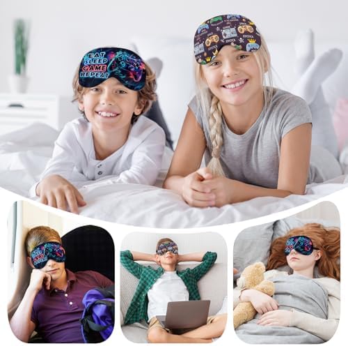 2 Pcs Boys Sleep Eye Mask, Guys Blackout Sleeping Silk Mask - Image 5