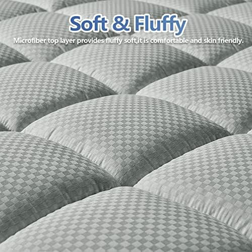 MATBEBY Bedding Quilted Fitted California King Mattress Pad Cooling Breathable - Image 2