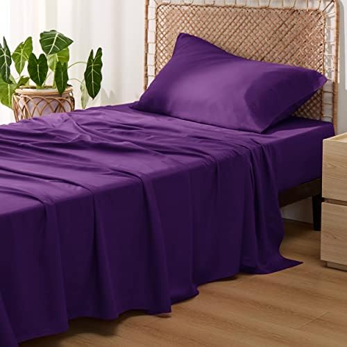 Bedsure PureWoven 100% Rayon Derived from Bamboo, Twin Bed Sheets, 3 Pieces by BEDSURE