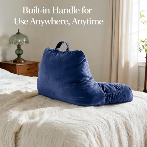Reading Pillow for Bed with Arm Support, Large Backrest Cushion for Sitting Up - Image 5