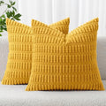 MIULEE Euro Decorative Throw Pillow Covers 26x26 Mustard Yellow Pack of 2 by MIULEE