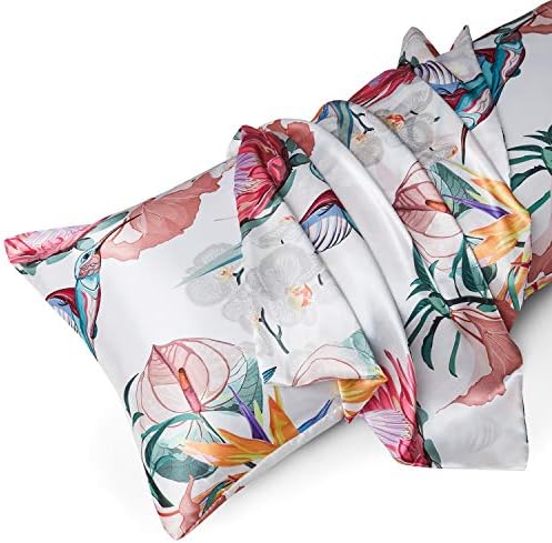 MR&HM Satin Body Pillow case, Floral Bird by MRHM