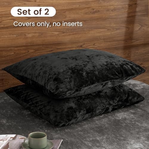 PHF Truly Velvet Pillowcases Standard Size, No Insert, 4 Pack Ultra Soft - Image 4