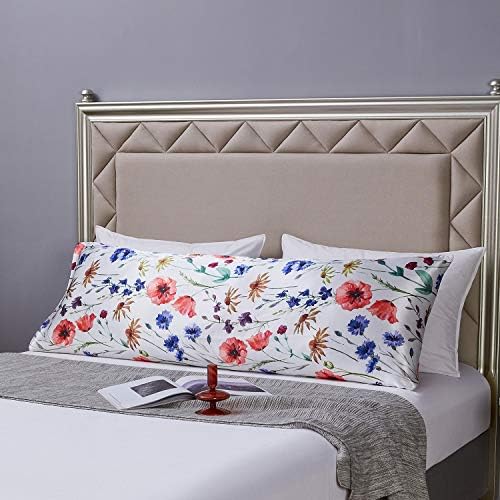MR&HM Satin Body Pillow case, Floral Mixed - Image 5