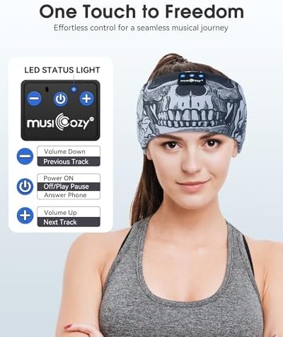 MUSICOZY Sleep Headphones Bluetooth Headband Headphones - Image 5