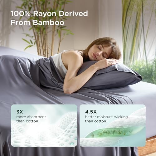 Bedsure Pillow Cases Standard Size Set of 2, 100% Rayon Derived from Bamboo - Image 2