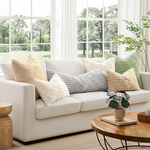 Kevin Textile 14x36 Inch Long Lumbar Pillow Cover 1 Pack Soft Plush Stripe - Image 6