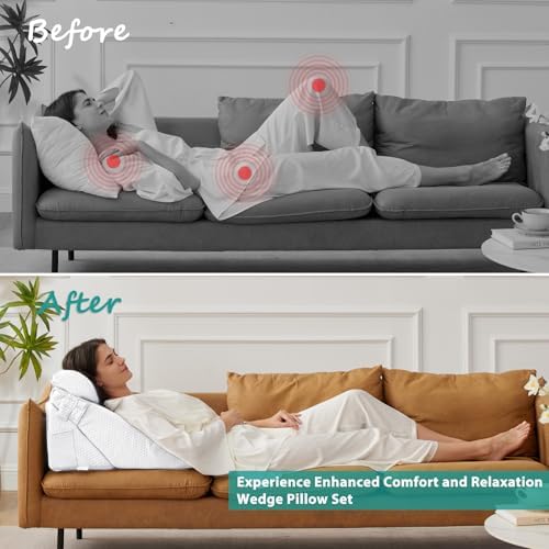 Bedluxe Wedge Pillow Set for After Surgery, Orthopedic Bed Wedge - Image 4
