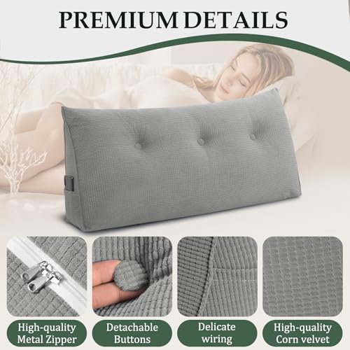 Headboard Pillow Twin, Wall Backrest Wedge Pillow Headboard - Image 5