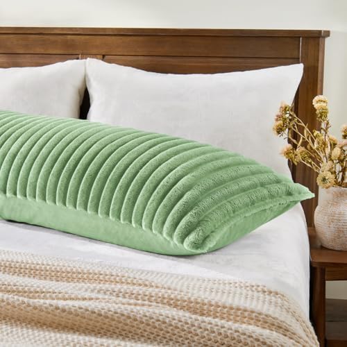BEDELITE Fluffy Striped Body Pillow Cover - Image 2