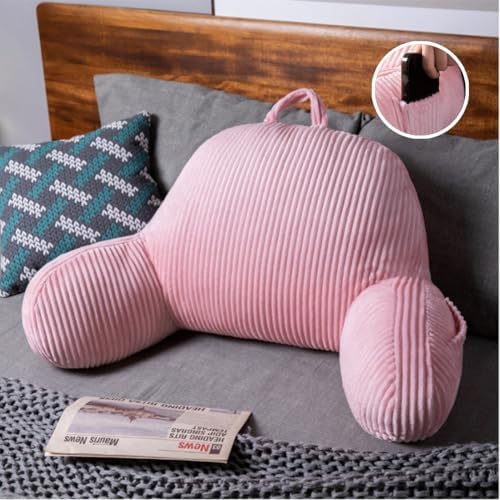 Reading Pillow for Bed Sitting Up, Flannel Back Pillow for Bed Sitting up by Unknown
