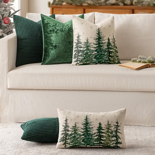 MIULEE Army Green Decorative Throw Pillow Covers - Image 5