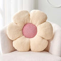 Kcvvcr Flower Throw Pillow, Soft White 14.9" Shaped Floor Pillow by Kcvvcr