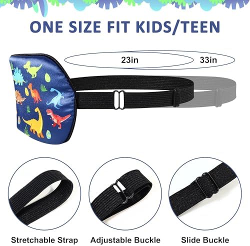 Kids Sleep Mask, Kids Eye Mask for Sleeping, Dinosaur Kids Sleep Mask for Boys - Image 3