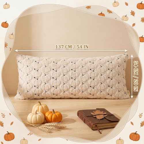 Fall Body Pillow Cover 20x54 Inch, Pumpkin Pillowcase - Image 3