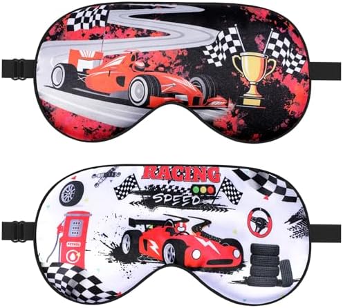 FrgKbTm 2 Pcs Sleep Mask for Kids Boys, Silk Eye Covers for Sleeping, by FrgKbTm