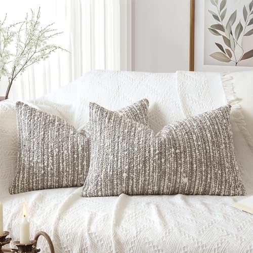 Artscope Lumbar Throw Pillow Cover 12x20 Inch Set of 2 Super Thick Pillow Cover by Artscope