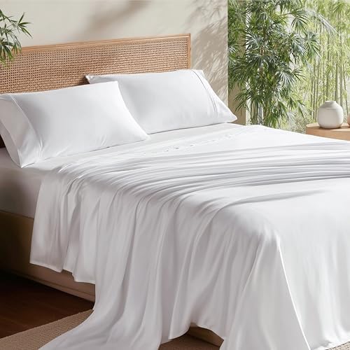 Bedsure PureWoven Rayon Derived from Bamboo, California King Sheet Sets by BEDSURE