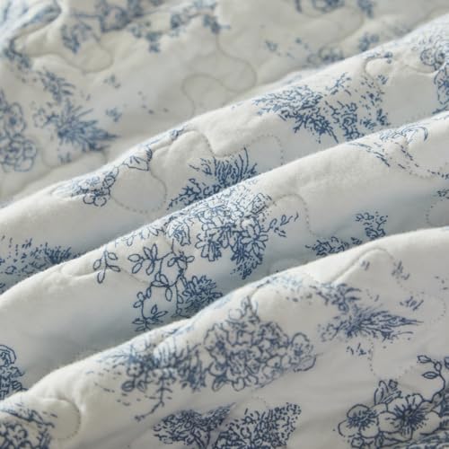 Brandream Quilted Pillow Shams Set of 2 Standard Size Cotton Pillow Cases Toile - Image 4