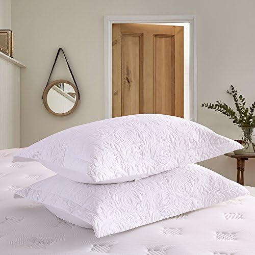 MarCielo 2-Piece Embroidered Pillow Shams, Decorative Microfiber Pillow Covers - Image 6