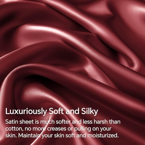 BEDELITE Satin Sheets Full Size Bed Set, 4 Pieces - Image 3