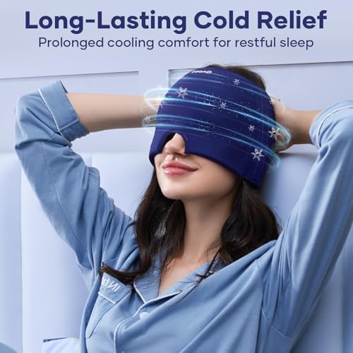 Migraine Relief Cap, Headache Relief Cap Mask Products, Cooling Odorless Gel - Image 3