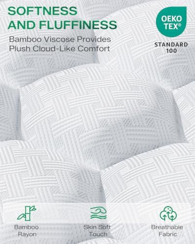 Dual Layer 4 Inch Queen Size Mattress Topper, Memory Foam Mattress Topper - Image 3