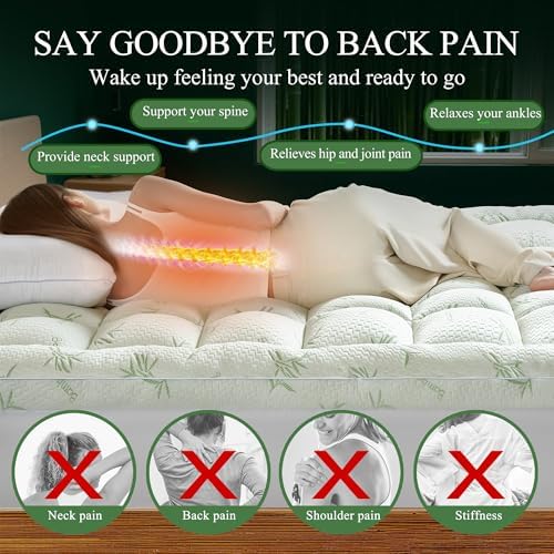 4 Inch Cooling Memory Foam Mattress Topper King, Back Pain Relief - Image 4