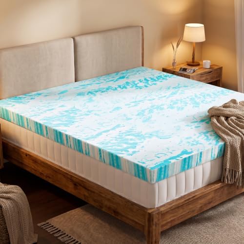 NEWBULIG 4 Inch Full Cooling Gel Memory Foam Mattress Topper CertiPUR-US by NEWBULIG