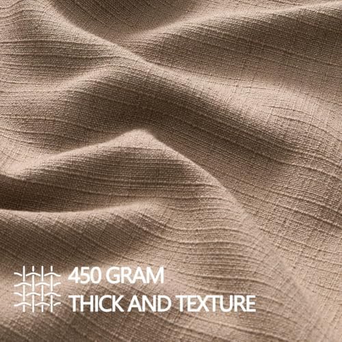 MIULEE Thick Textured Decorative Throw Pillow Covers 22x22 Inch Coco Brown - Image 2