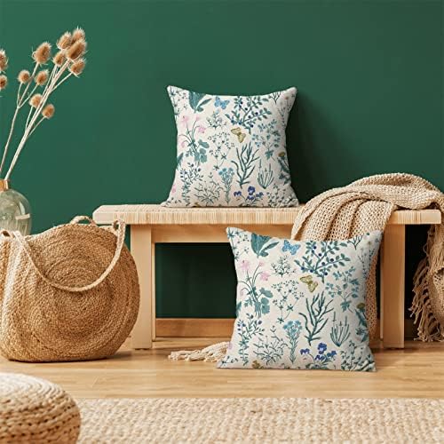AEIOAE Spring Pillow Covers 20x20 Inch Set of 2, Seasonal Floral Outdoor - Image 2