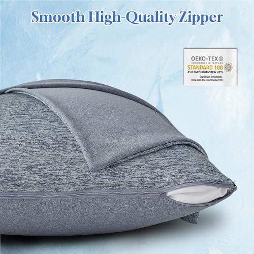 CHOSHOME Cooling Pillow Cases Zipper Pillow Covers Q-Max > 0.45 Zippered - Image 5