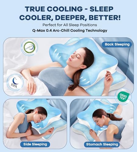 DONAMA Cervical Pillow for Neck and Shoulder Pain Relief, Cooling Contour - Image 6