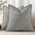 decorUhome Chenille Decorative Throw Pillow Covers 22x22 Set of 2 by decorUhome